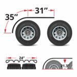 66" 4 Ribbed Half Fenders - 16 Gauge | Galvanized Steel - Image 3