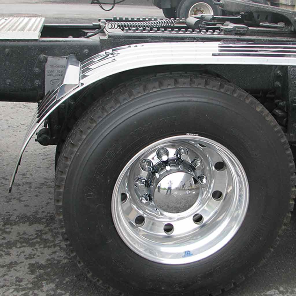 TFEN-H35_TRUCK2 66" 4 Ribbed Half Fenders - 16 Gauge | Galvanized Steel - Image 2