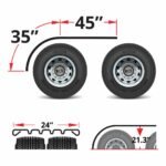 80" 4 Ribbed Half Fenders - 16 Gauge | Mirror Shine Stainless Steel-TFEN-H37