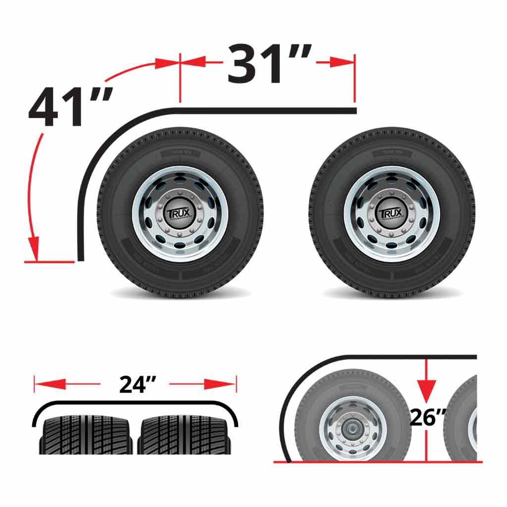 TFEN-H50_TECH 72" Half Fenders - 14 Gauge | Mirror Shine Stainless Steel - Image 3