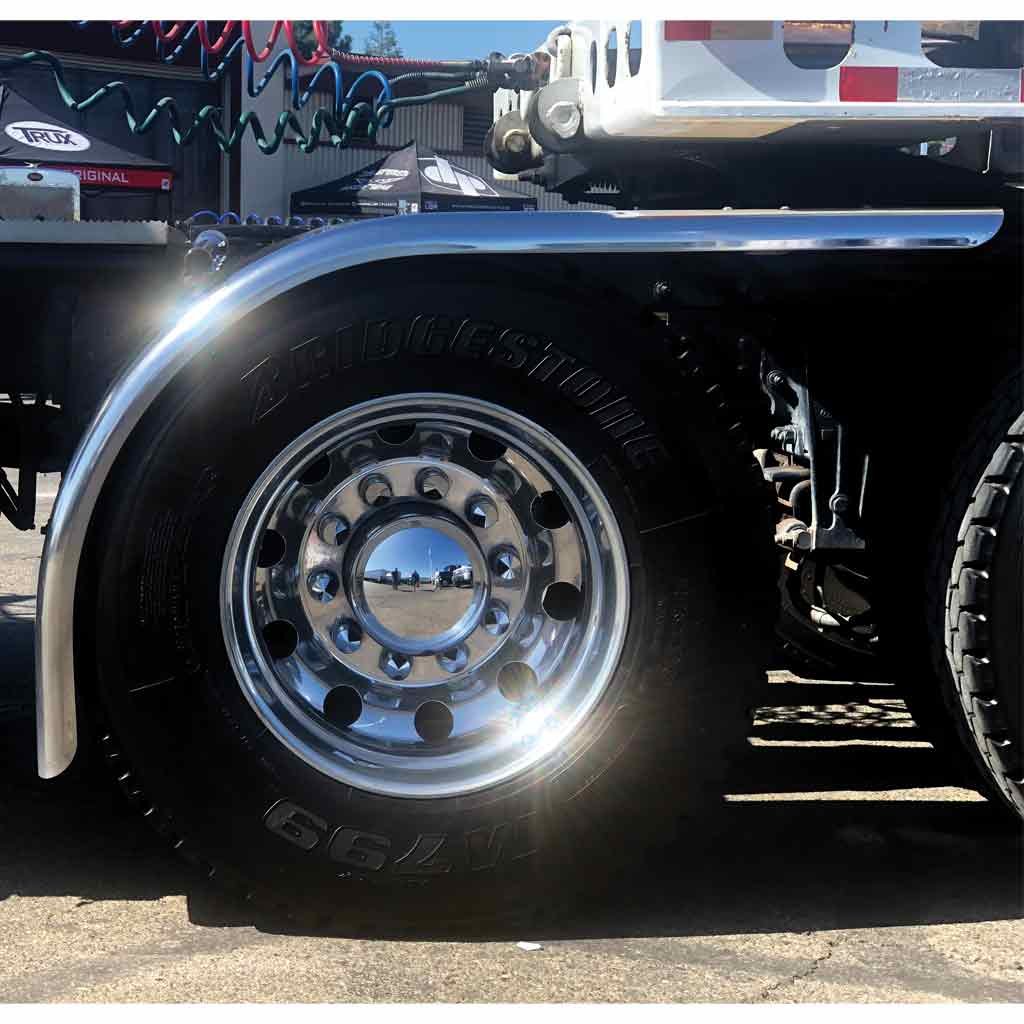 TFEN-H50_TRUCK2 72" Half Fenders - 14 Gauge | Mirror Shine Stainless Steel - Image 2