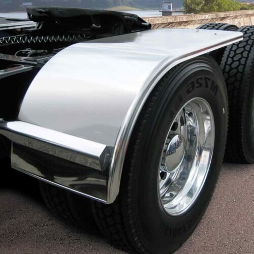 60" Smooth Half Fenders - 14 Gauge | Mirror Shine Stainless Steel-TFEN-H59