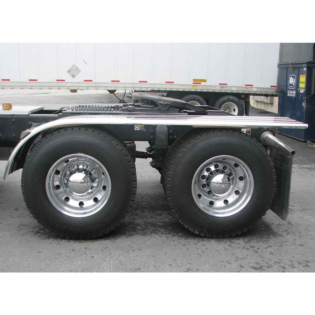 TFEN-H63_TRUCK2 144" 3 Ribbed Half Fenders - 16 Gauge | Mirror Shine Stainless Steel - Image 2