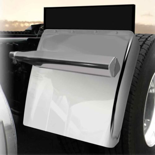 24" Quarter Fender Kit with Triangle Mounts - 16 Gauge | Mirror Shine Stainless Steel-TFEN-Q10