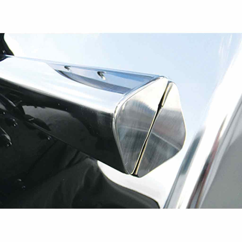 TFEN-Q10_TUBEMOUNT 24" Quarter Fender Kit with Triangle Mounts - 16 Gauge | Mirror Shine Stainless Steel - Image 3