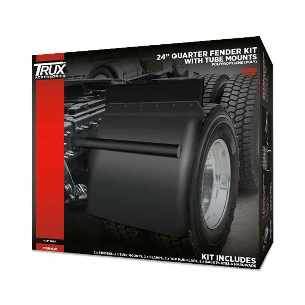 TFEN-Q20_BOX 24" Quarter Fender Kit with Tube Mounts - Polypropylene (Poly) - Image 3