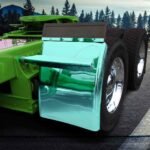 31" Smoke & Mirror Triangle Mount Long Straight Drop Quarter Fender Kit – Green | 16 Gauge-TFEN-Q31GR