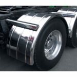 80" 3 Ribbed Single Axle Fenders - 16 Gauge | Mirror Shine Stainless Steel-TFEN-S14
