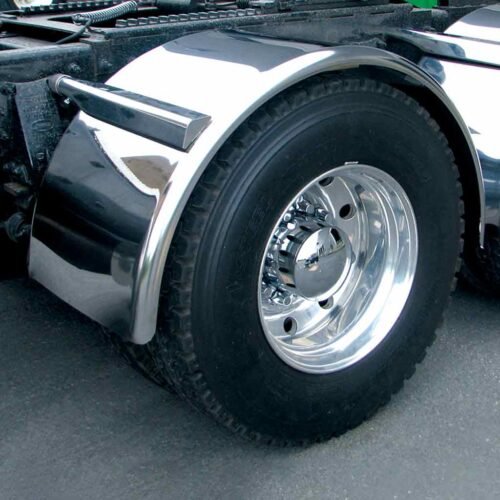 80" Smooth Low Profile Single Axle Fenders - 14 Gauge | Mirror Shine Stainless Steel-TFEN-S32