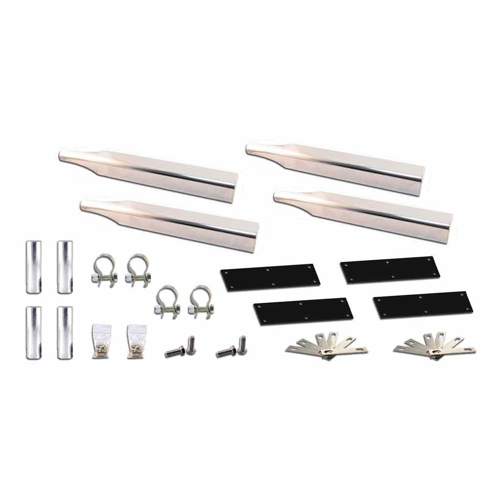 TFEN-SKITN Single Axle Fender Mounting Kit - 14 Gauge (Standard) | Triangle Mounts | Non Threaded Post Mount - Image 2