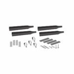 Smoke & Mirror Single Axle Fender Mounting Kit – Black | 14 Gauge | Triangle Mounts-TFEN-SKITSMB