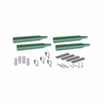 Single Axle Fender Mounting Kit – Green | 14 Gauge | Triangle Mounts-TFEN-SKITSMGR