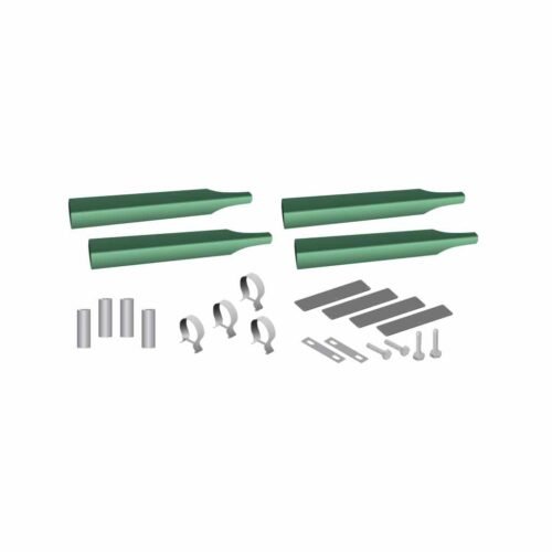 Single Axle Fender Mounting Kit – Green | 14 Gauge | Triangle Mounts-TFEN-SKITSMGR