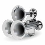 3 Bell Air Powered Train Horn - 130-135 Decibels | Chrome Plated Zinc Alloy - Image 2