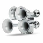 4 Bell Air Powered Train Horn - 140-145°Decibels | Chrome Plated Zinc Alloy - Image 2