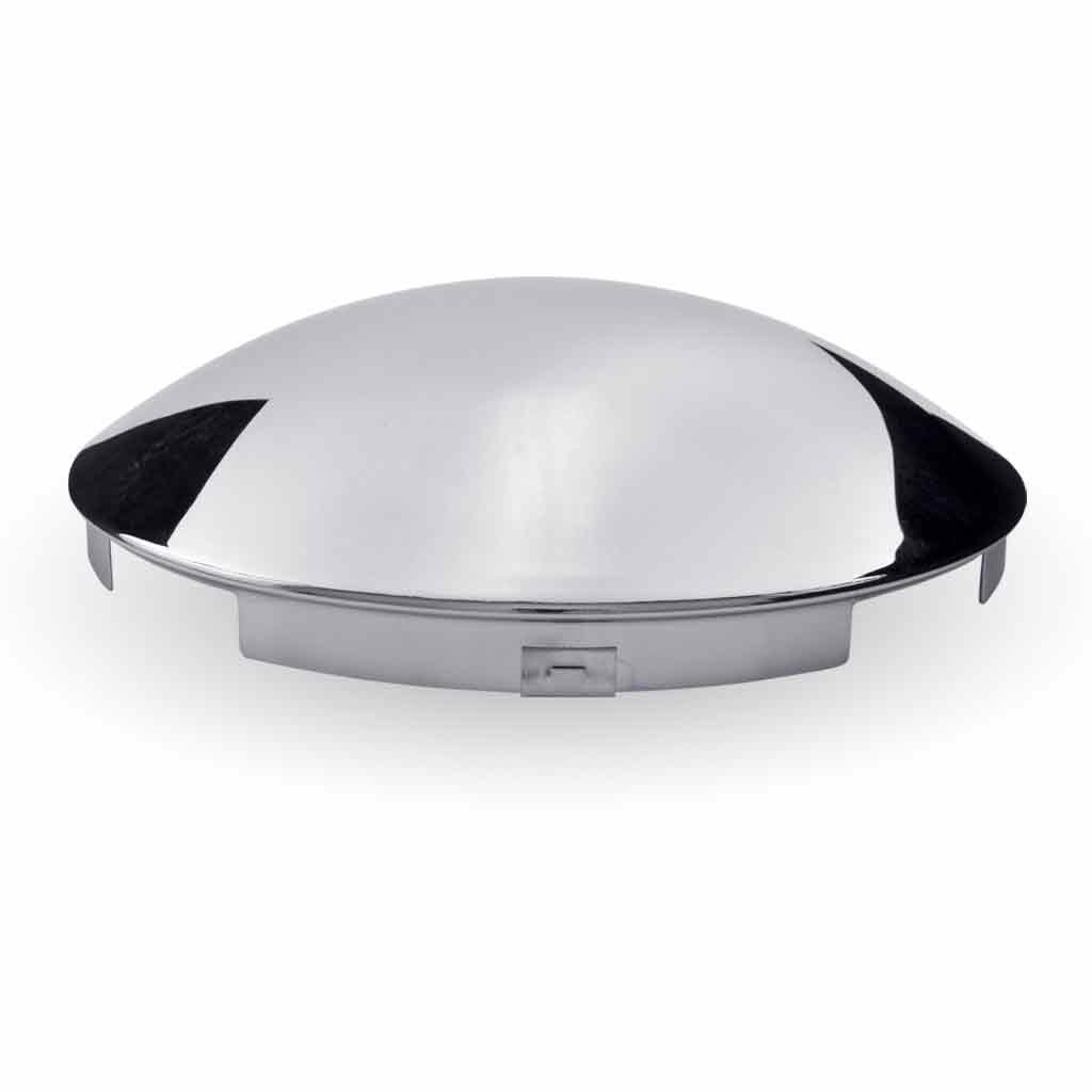 5 Notch Dome Front Hubcap - Chrome Metal-THUB-5N