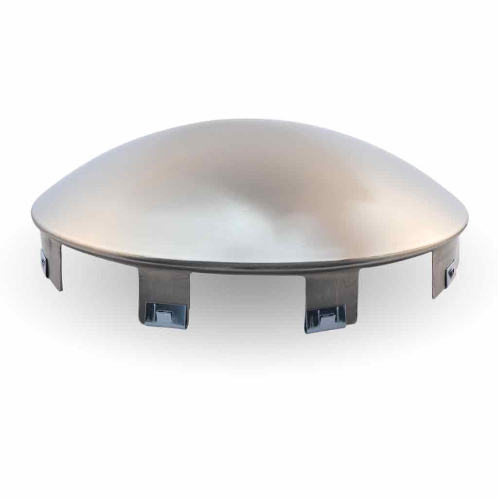 5 Notch Dome Front Hubcap - Stainless Steel-THUB-5NSS