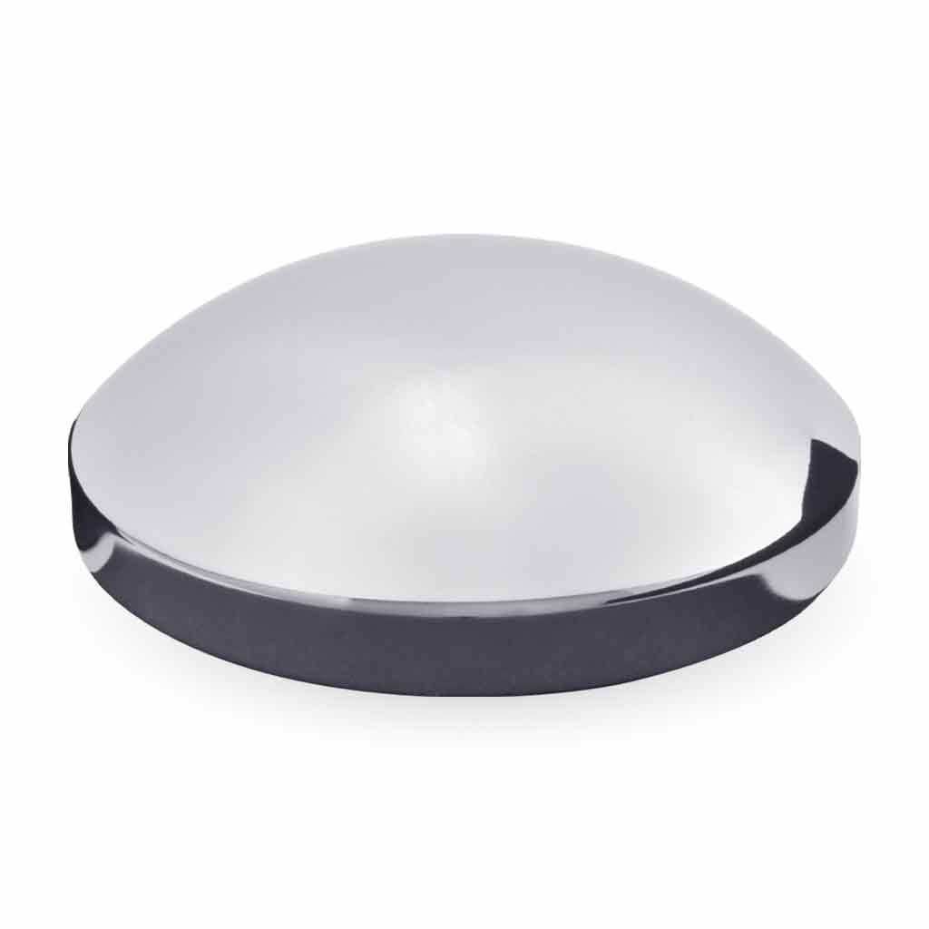 8" I.D Dome Rear Hubcap - Chrome Metal-THUB-858