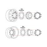 Complete Axle Cover Kit with Removable Hubcaps & 33mm Threaded Nut Covers - Dome Hubcaps | Chrome ABS Plastic - Image 5