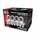 Complete Trailer Hubcap & Nut Cover Kit - 33mm Push On Nut Covers | Dome Hubcaps | Stainless Steel-THUB-C6