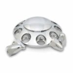 Front Axle Cover Kit with Removable Hubcap & 1 1/2" Push On Nut Covers - Dome Hubcap | Chrome ABS Plastic-THUB-FRP112