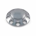 Front Axle Cover with Replacement Hubcap - Dome Hubcap | Chrome ABS Plastic-THUB-FRPN