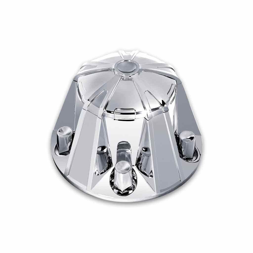 THUB-MC1_BACK Complete Chrome ABS Plastic Mag Wheel Axle & Nut Cover Kit - Image 5