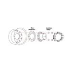 Rear Axle Cover Kit with Removable Hubcap & 33mm Push On Nut Covers - Dome Hubcap | Chrome ABS Plastic - Image 4