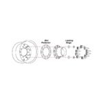 Rear Axle Cover Kit with Removable Hubcap & 33mm Threaded Nut Covers - Pointed Hubcap | Chrome ABS Plastic - Image 4
