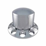 Rear Axle Cover with Replacement Hubcap - Dome Hubcap | Chrome ABS Plastic-THUB-RPN