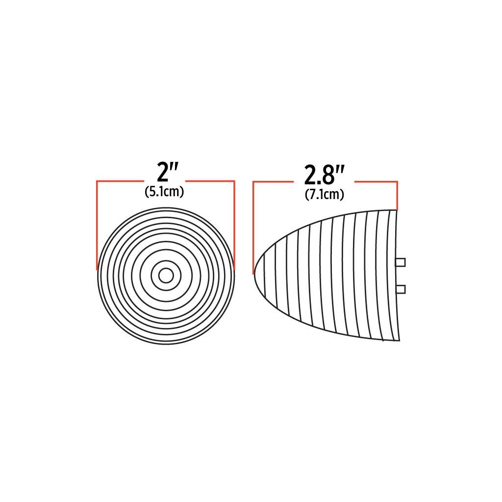 TLED-2BA_TECH 2" Amber Marker Beehive LED Light - 9 Diodes - Image 3