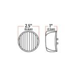 2.5" Clear Amber Marker Round LED Light - 13 Diodes - Image 3