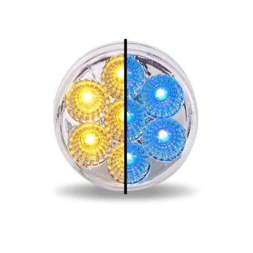 2.5" Amber Marker to Blue Auxiliary Round LED Light - 7 Diodes-TLED-2HXAB