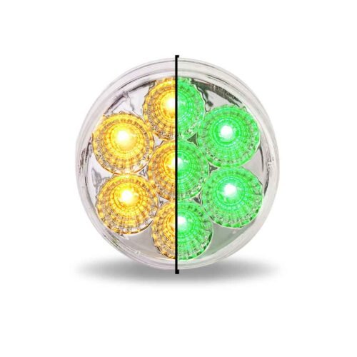 2.5" Amber Marker to Green Auxiliary Round LED Light - 7 Diodes-TLED-2HXAG