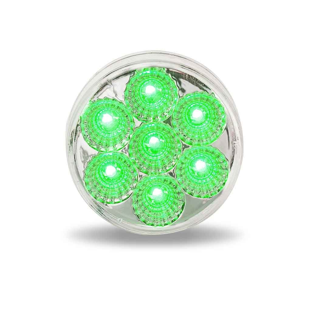 TLED-2HXAG_FRONT_FUNC2 2.5" Amber Marker to Green Auxiliary Round LED Light - 7 Diodes - Image 4