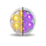 2.5" Amber Marker to Purple Auxiliary Round LED Light - 7 Diodes-TLED-2HXAP