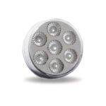 2.5" Clear Red Round Marker LED Light - 7 Diodes - Image 4