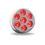 2.5" Clear Red Round Marker LED Light - 7 Diodes - Image 3