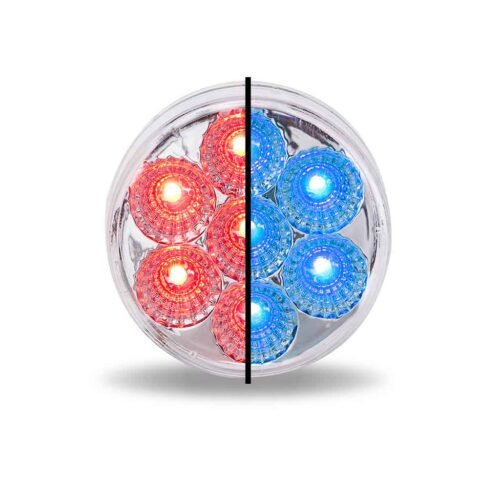 2.5" Red Marker to Blue Auxiliary Round LED Light - 7 Diodes-TLED-2HXRB