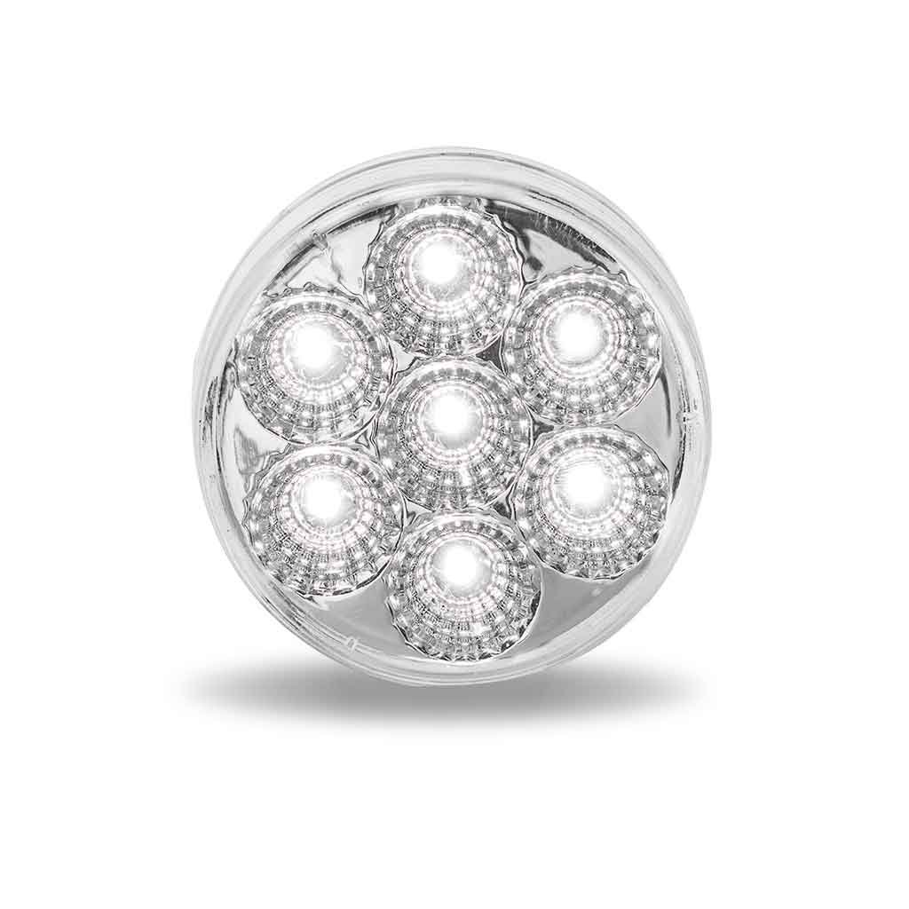TLED-2HXRW_FRONT_FUNC2 2.5" Red Marker to White Auxiliary Round LED Light - 7 Diodes - Image 4