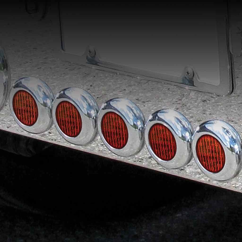 TLED-2R1_TRUCK2 2" Red Clearance Marker Round LED Light - 9 Diodes (Poly Bag) - Image 4