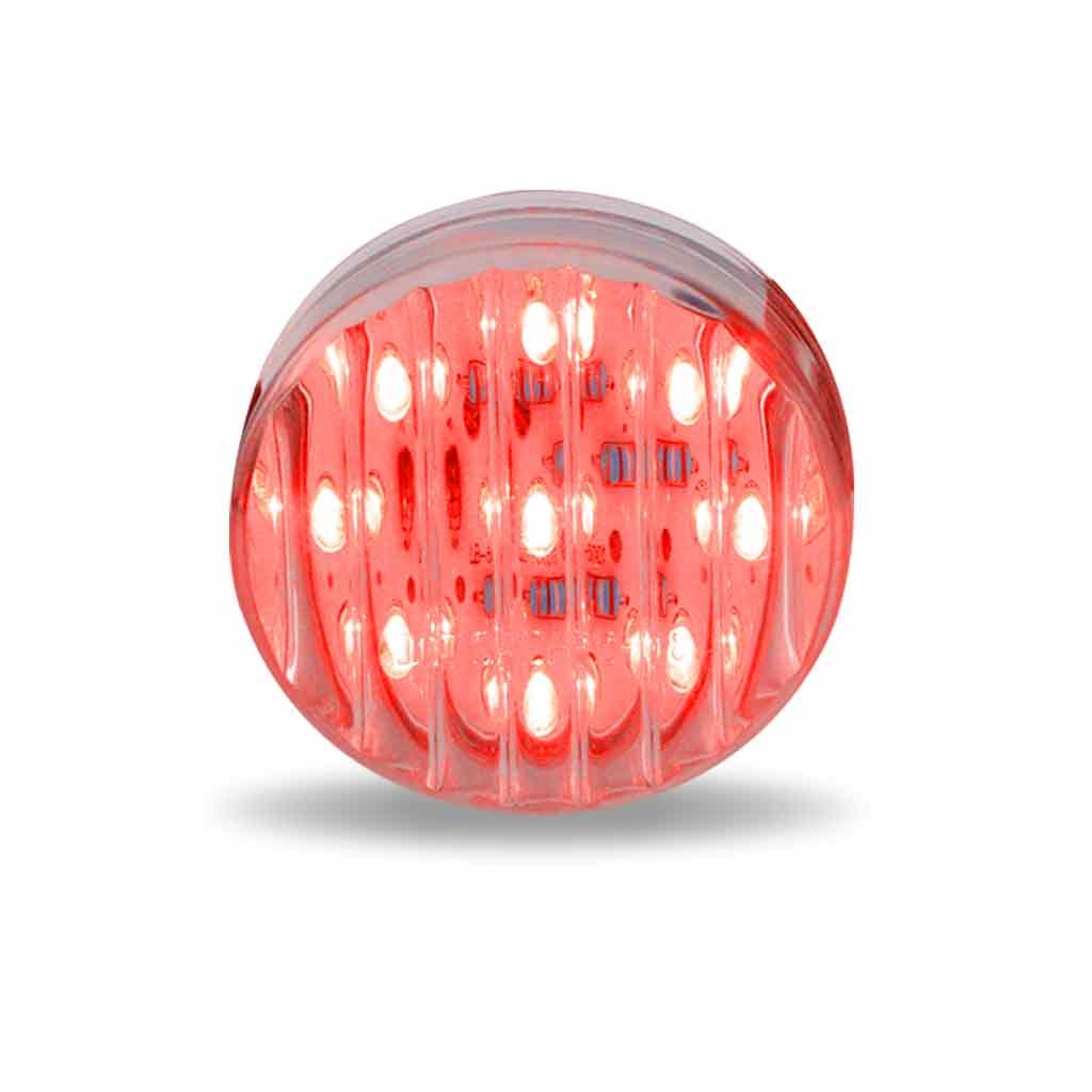 2" Clear Red Marker Round LED Light - 9 Diodes-TLED-2TR