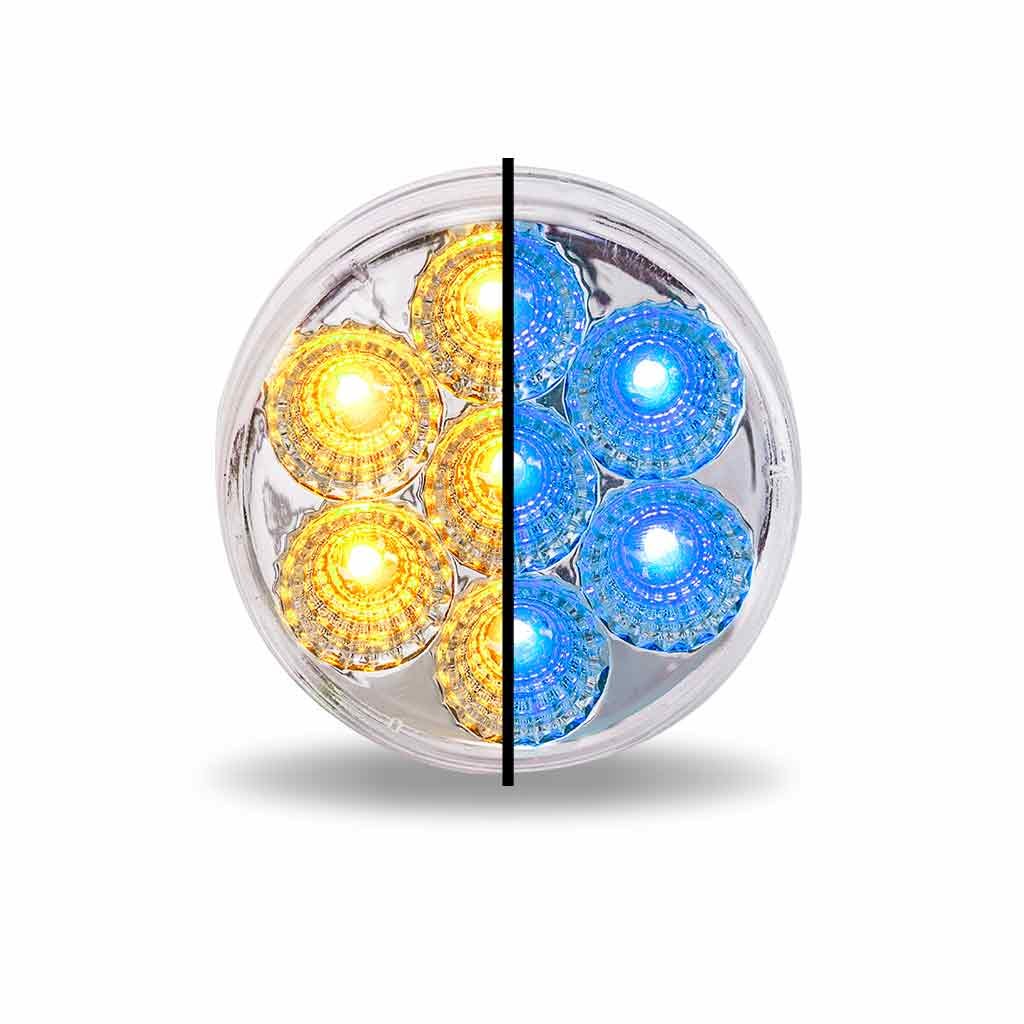 2" Amber Marker to Blue Auxiliary Round LED Light - 7 Diodes-TLED-2XAB