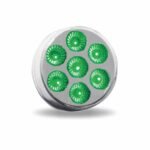 2" Amber Marker to Green Auxiliary Round LED Light - 7 Diodes - Image 7