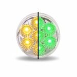 2" Amber Marker to Green Auxiliary Round LED Light - 7 Diodes-TLED-2XAG