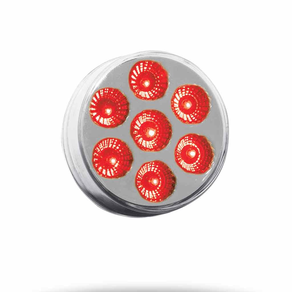 TLED-2XAR_ANGLE_FUNC2 2" Amber Marker to Red Auxiliary Round LED Light - 7 Diodes - Image 7