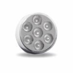 2" Amber Marker to Red Auxiliary Round LED Light - 7 Diodes - Image 5