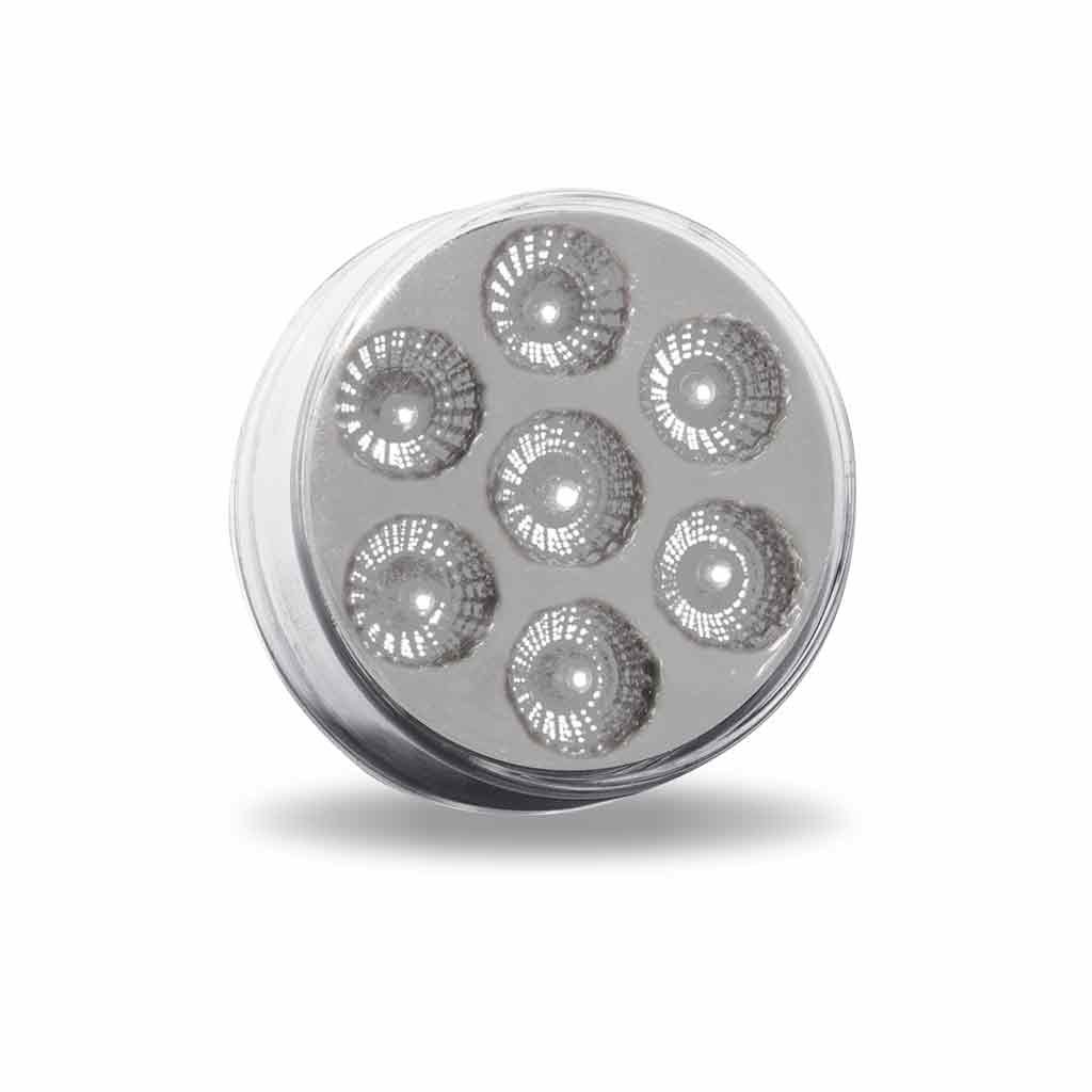 TLED-2XAR_ANGLE_OFF 2" Amber Marker to Red Auxiliary Round LED Light - 7 Diodes - Image 5