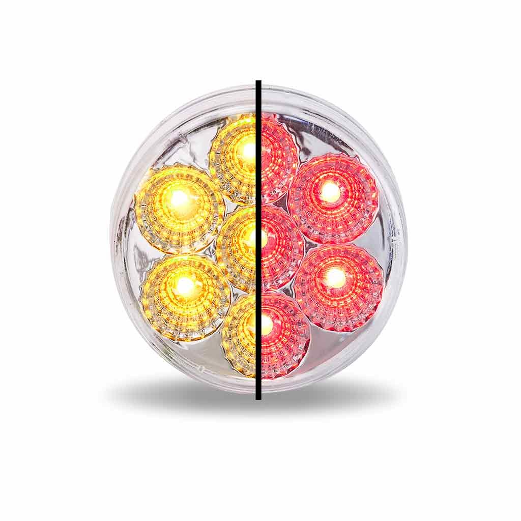 2" Amber Marker to Red Auxiliary Round LED Light - 7 Diodes-TLED-2XAR