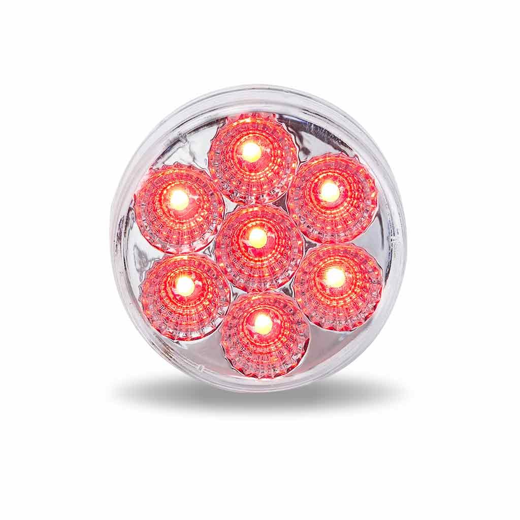 TLED-2XAR_FRONT_FUNC2 2" Amber Marker to Red Auxiliary Round LED Light - 7 Diodes - Image 4